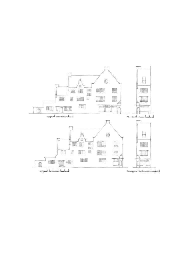 Bedaux de brouwer 0052 woonhuis van ierlandt tilburg geveltekeningen