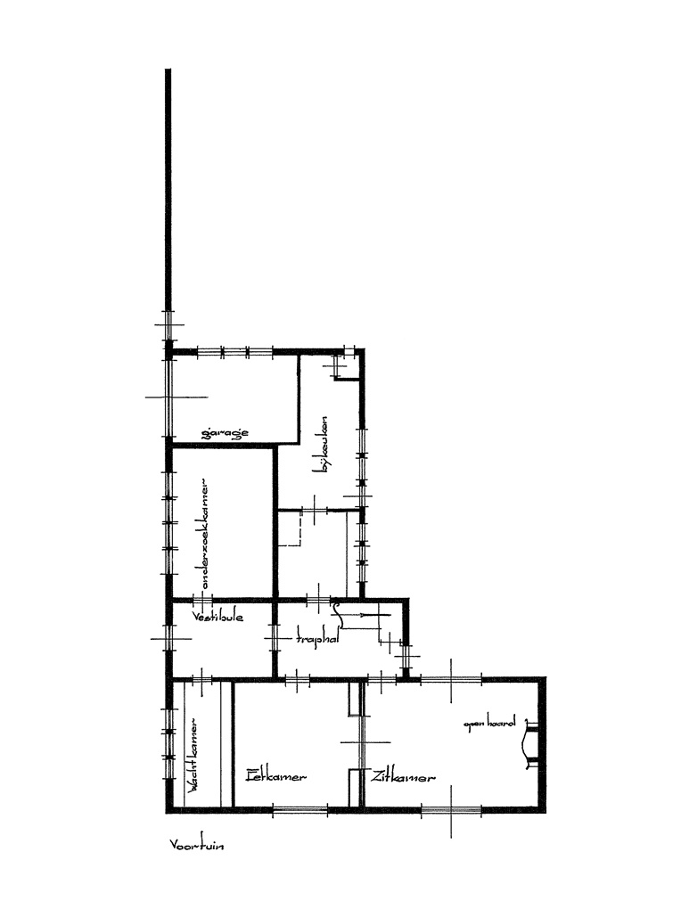 Bedaux de brouwer 0056 woonhuis met praktijk van beek alkmaar plattegrond