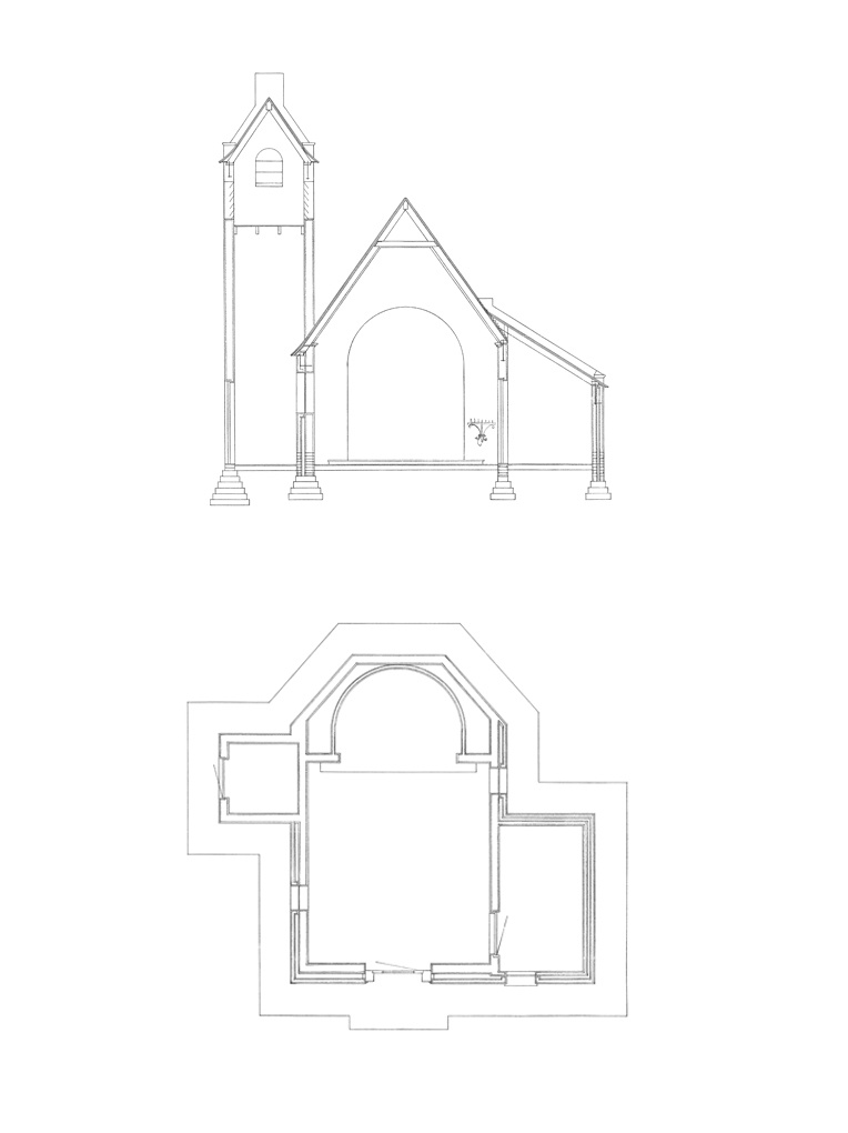 Bedaux de brouwer 0230 kapel udenhout plattegrond doorsnede