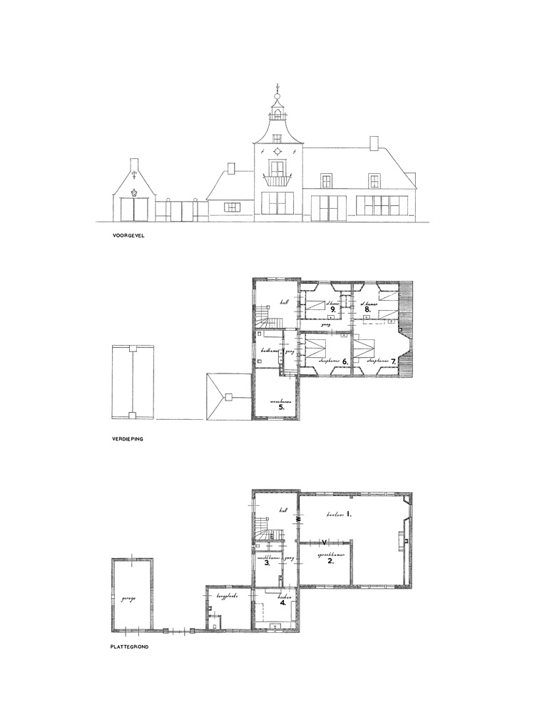 Bedaux de brouwer 0278 woonhuis van tulder hulst plattegrond