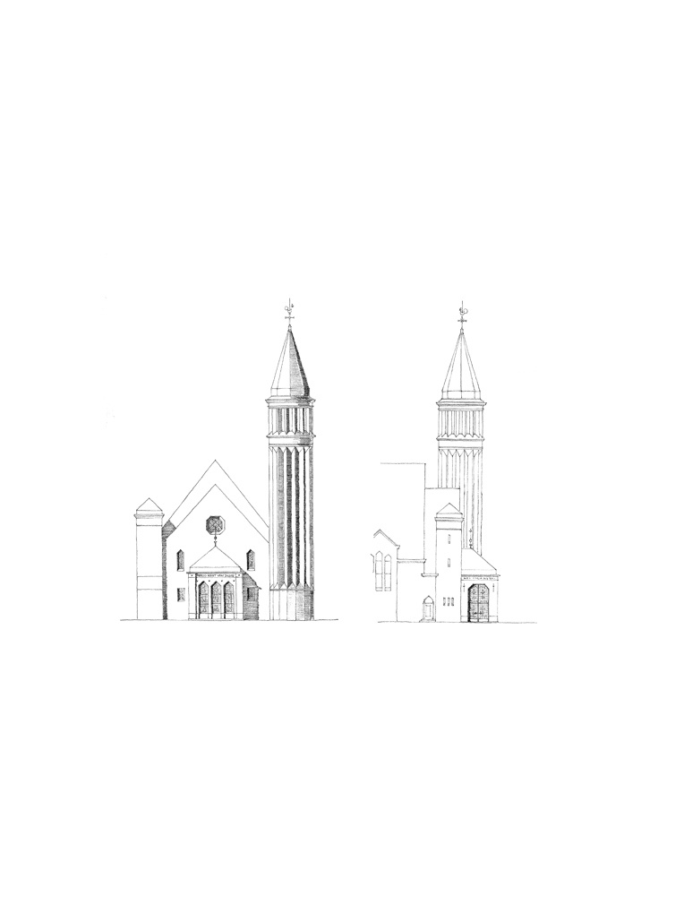 Bedaux de brouwer 0438 kerk van h hart jesus eindhoven geveltekeningen