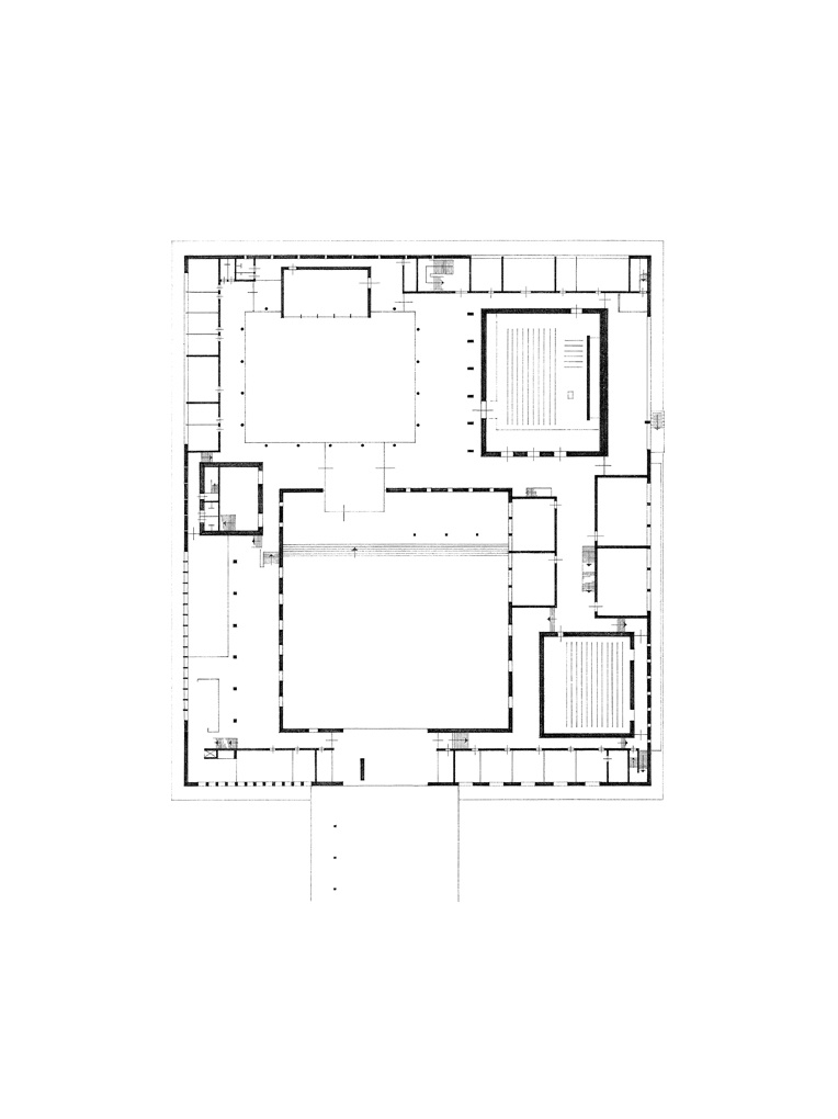 Bedaux de brouwer 0485 hoofdgebouw uvt tilburg schets beganegrond