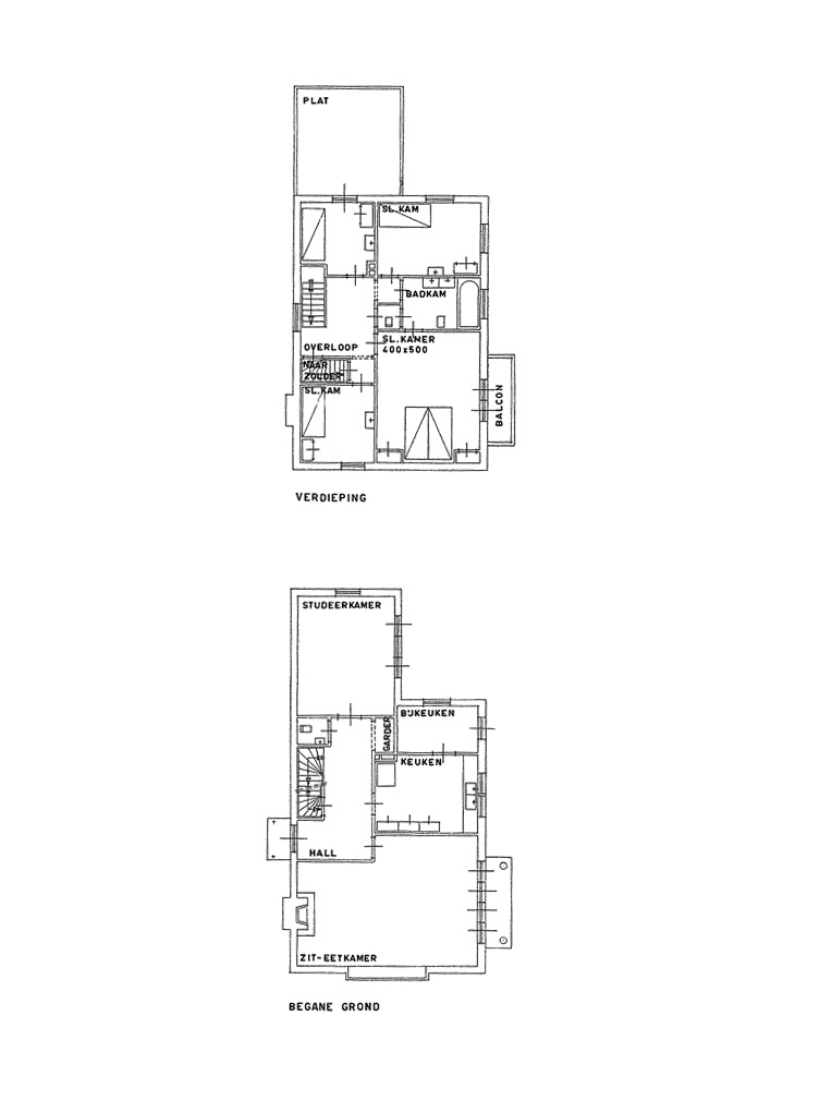 Bedaux de brouwer 0500 burgemeesterwoning goirle plattegrond