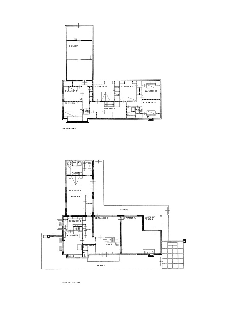Bedaux de brouwer 0520 woonhuis verbunt tilburg plattegrond