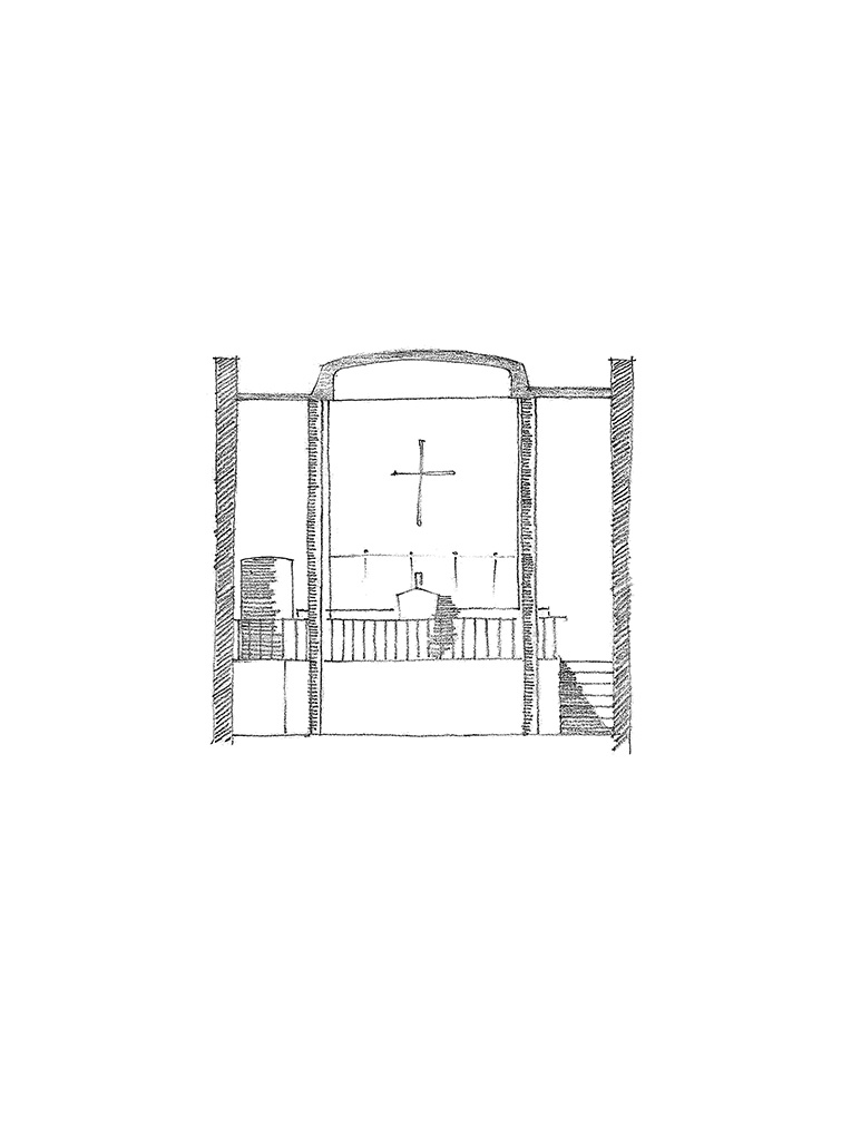 Bedaux de brouwer 0525 kapel karmel haaren doorsnede 2