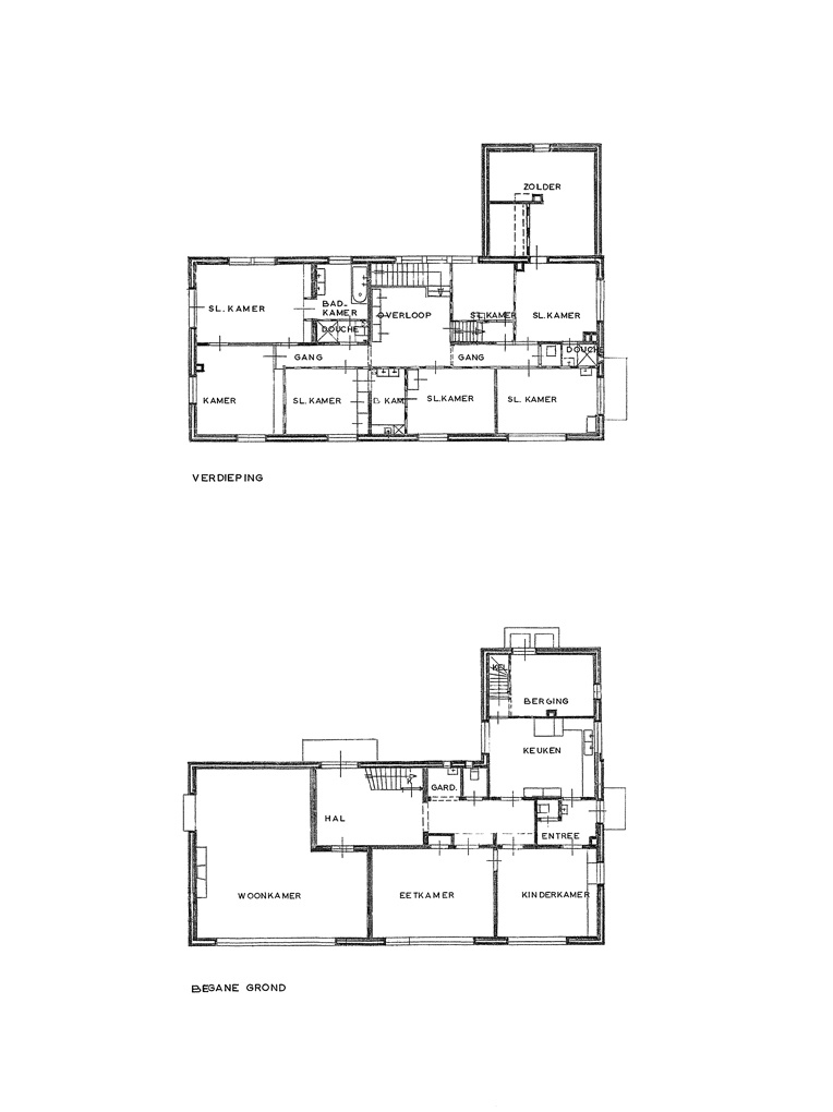 Bedaux de brouwer 0558 landhuis van der ven diepen halsteren tilburg plattegronden