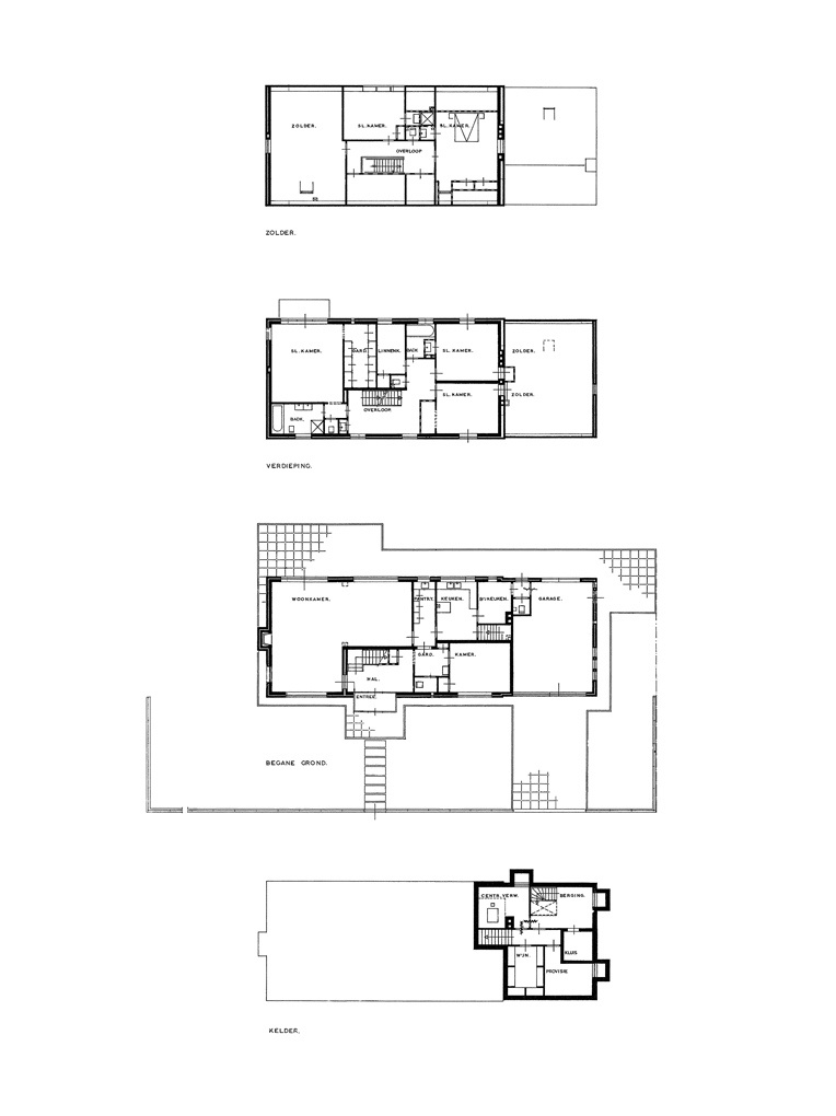 Bedaux de brouwer 0608 woonhuis janssens tilburg plattegronden