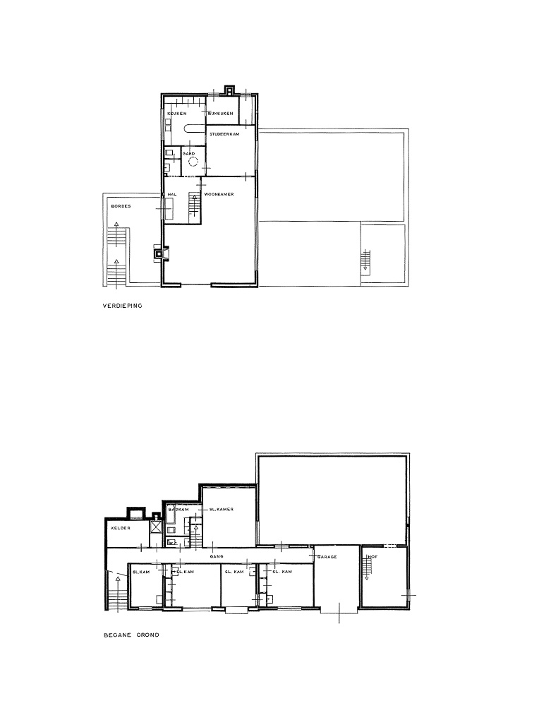 Bedaux de brouwer 0636 burgemeesterswoning oosterhout plattegronden