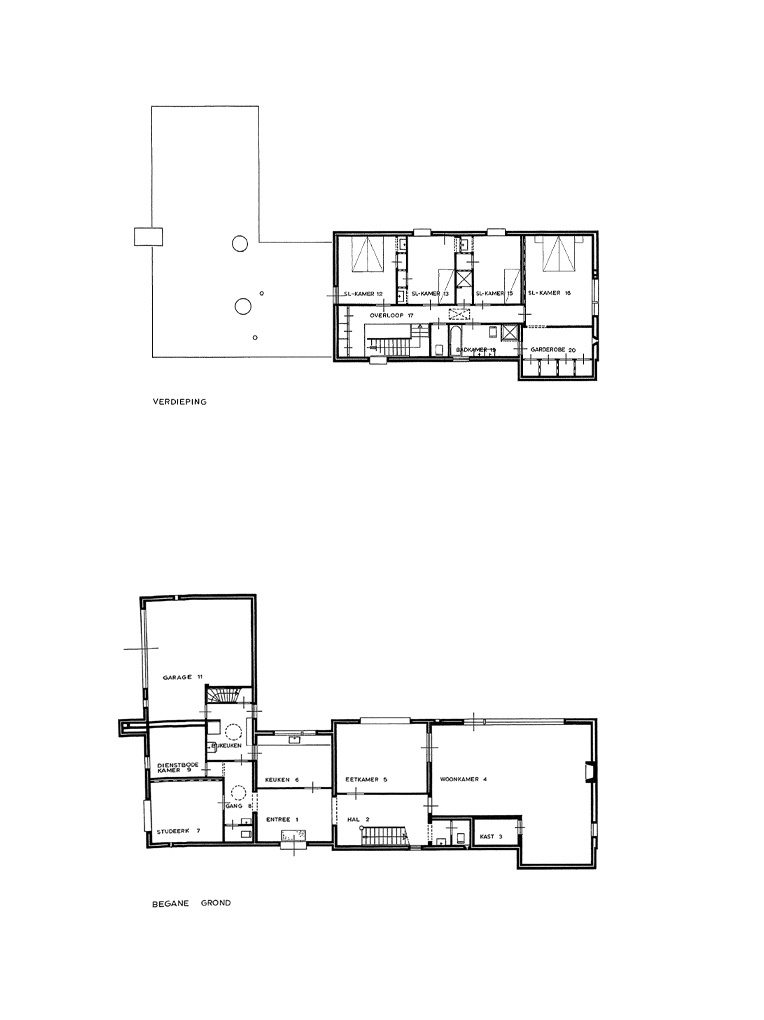 Bedaux de brouwer 0637 woonhuis van der tas plattegrond