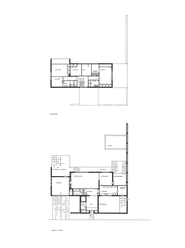 Bedaux de brouwer 0676 woonhuis van de weijer achel plattegronden