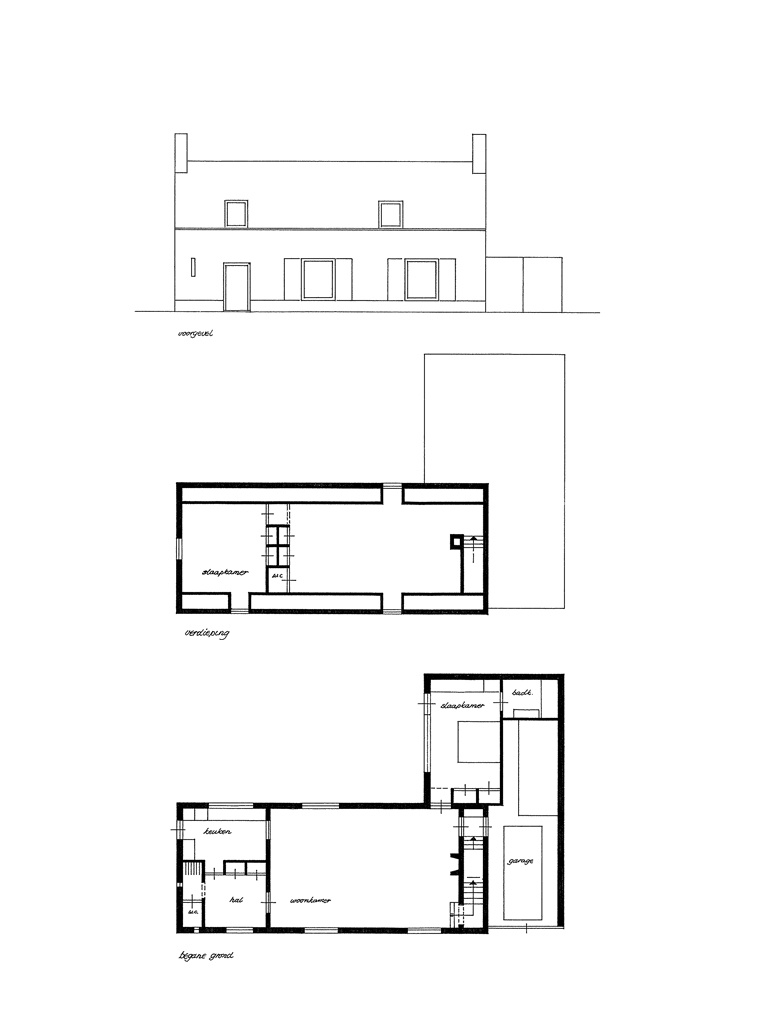 Bedaux de brouwer 0677 woonhuis ruhe hilvarenbeek plattegrond