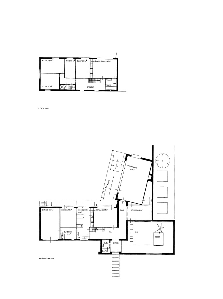 Bedaux de brouwer 0678 woonhuis van esch helmond plattegronden