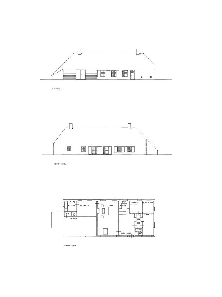 Bedaux de brouwer 0772 boerderij dr ausems gevels plattegrond